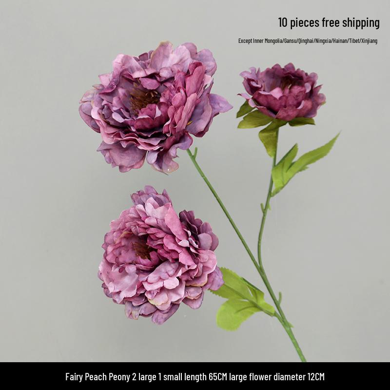 Purple Floral Wedding Arrangement - Silk Hydrangea, Rose, Bamboo Leaves & Grass for Flower Arches