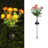 7 Heads LED Snow Lotus Lights Solar Powered Colorful LED Simulation Flower Lights Waterproof Decorative Solar Lawn Lights Patio