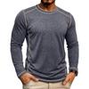 Men's Retro Long Sleeve T-Shirt Casual Soft Basic Tee for Daily Streetwear Outdoor Breathable Spring Autumn Tops