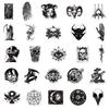 50 Black and White Gothic Style Black and White Gothic Punk Horror Notebook Graffiti Stickers
