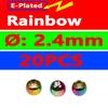 20 Pz/borsa 3/32 2.4mm Perline In Ottone Per Costruzione Mosche Dipinte Perline In Ottone Perline In Rame Rosa Arancione Arcobaleno Verde