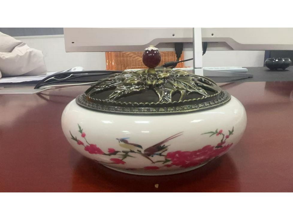 Large Ceramic Indoor Incense Burner: Fireproof Sandalwood & Stick Holder, Mosquito Repellent Ornament