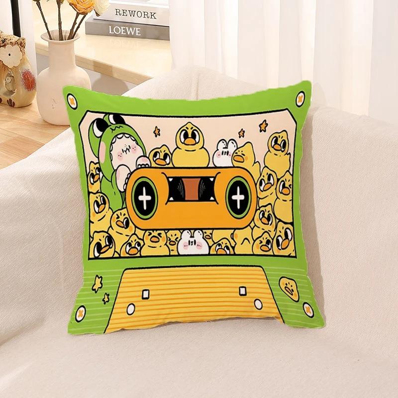 

Наволочка с кавайным принтом на ленте 45x45 см, наволочка в стиле аниме для гостиной, наволочка для дивана, детская комната, украшение дома, подарок 40x40cm