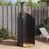 Vidaxl Chuveiro de Jardim, Preto, 100X100X241,5Cm, Rattan Sintético e Acácia