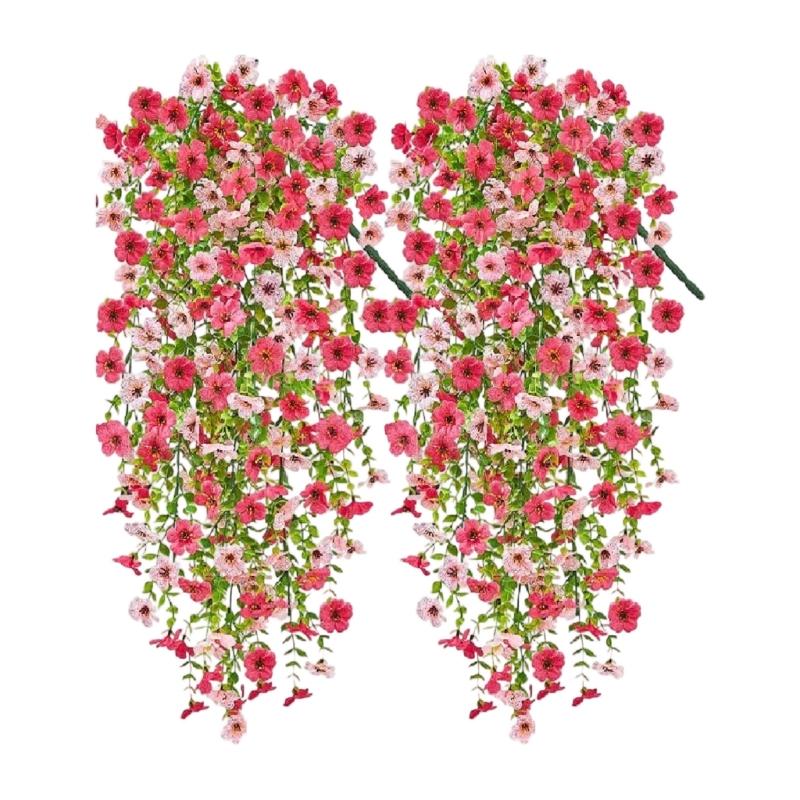Faux Eucalyptuses Morning Glory Wall Decoration Decorative Silk Greenery For Living Room Garden Party Arrangements