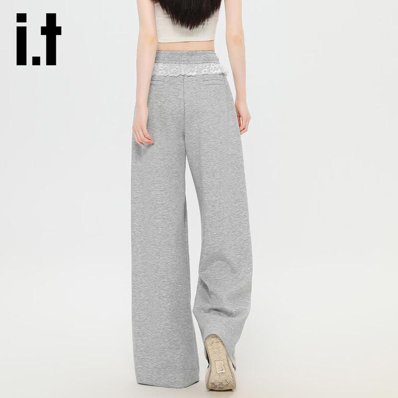 Izzue It Women's Lace-Trim Drawstring Wide-Leg Casual Pants