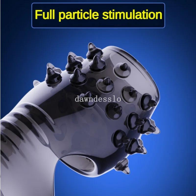 Silicone Reusable Bondage Delayed Ejaculation Penis Rooster Chastity Set Sex Toys For Men Stimulate Women Clitoris Sex Products