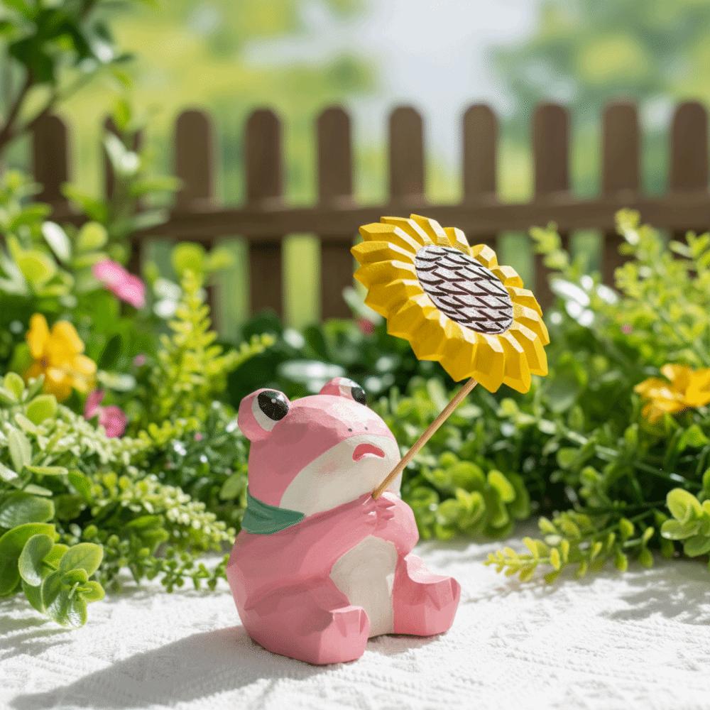 Handmade Miniature Wood Figurine Cartoon Horse Figures Ornament Funny Animal Statue  Shelf Display