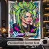 Personalisierte Wandtapisserie, Billie Eilish Individuell Bedruckter Name, Stoff-Wandkunst für Innenraum-Hintergrund
