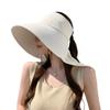 New Summer Removable Folding Shawl Empty Top Hats For Women Sunscreen Cap Female Travel Beach Wide Brim Uv Protection Sun Hat