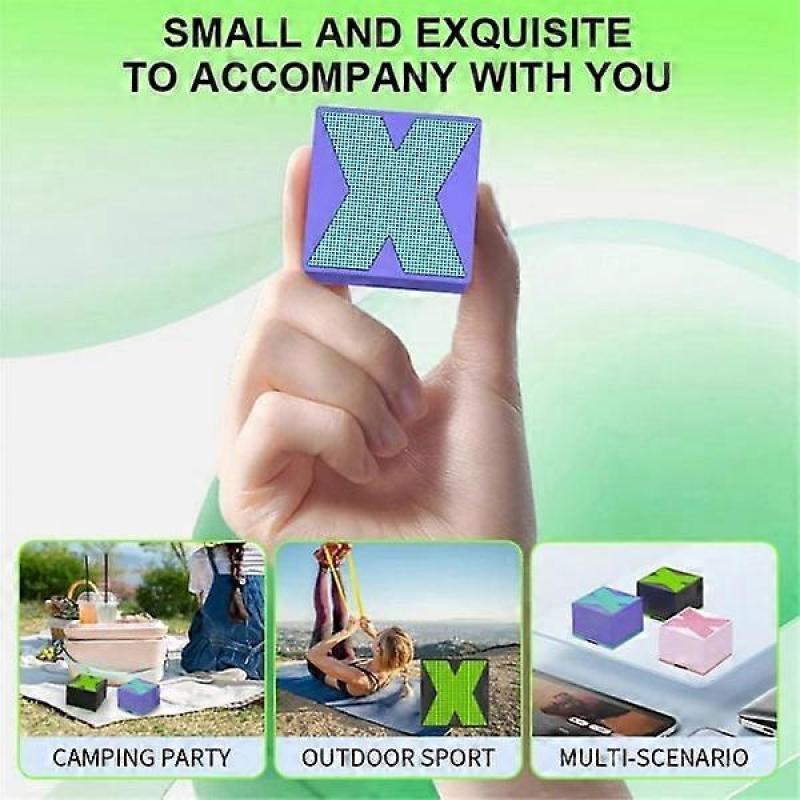 Portable Mini Wireless Bluetooth Speaker Subwoofer High Quality Metal Colorful Speaker Black