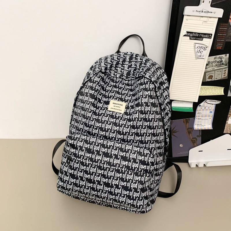 

Школьный рюкзак для средней школы женский 2024 новый дорожный рюкзак для девочек большой вместимости высококачественный школьный рюкзак чёрный