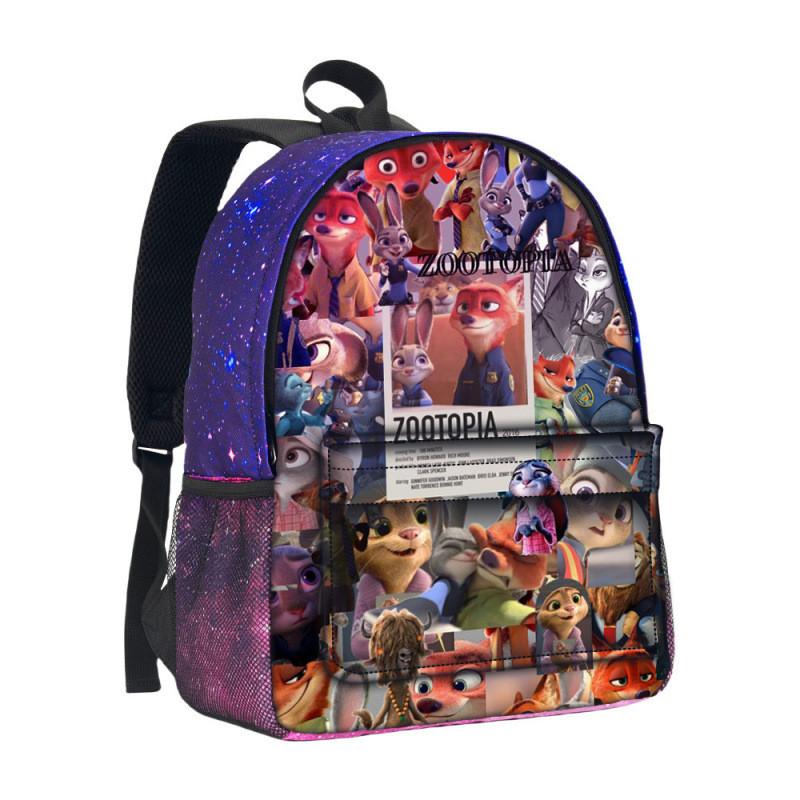 Zootopia School Backpack With 3d Starry Sky Pattern And Large Capacity For Students