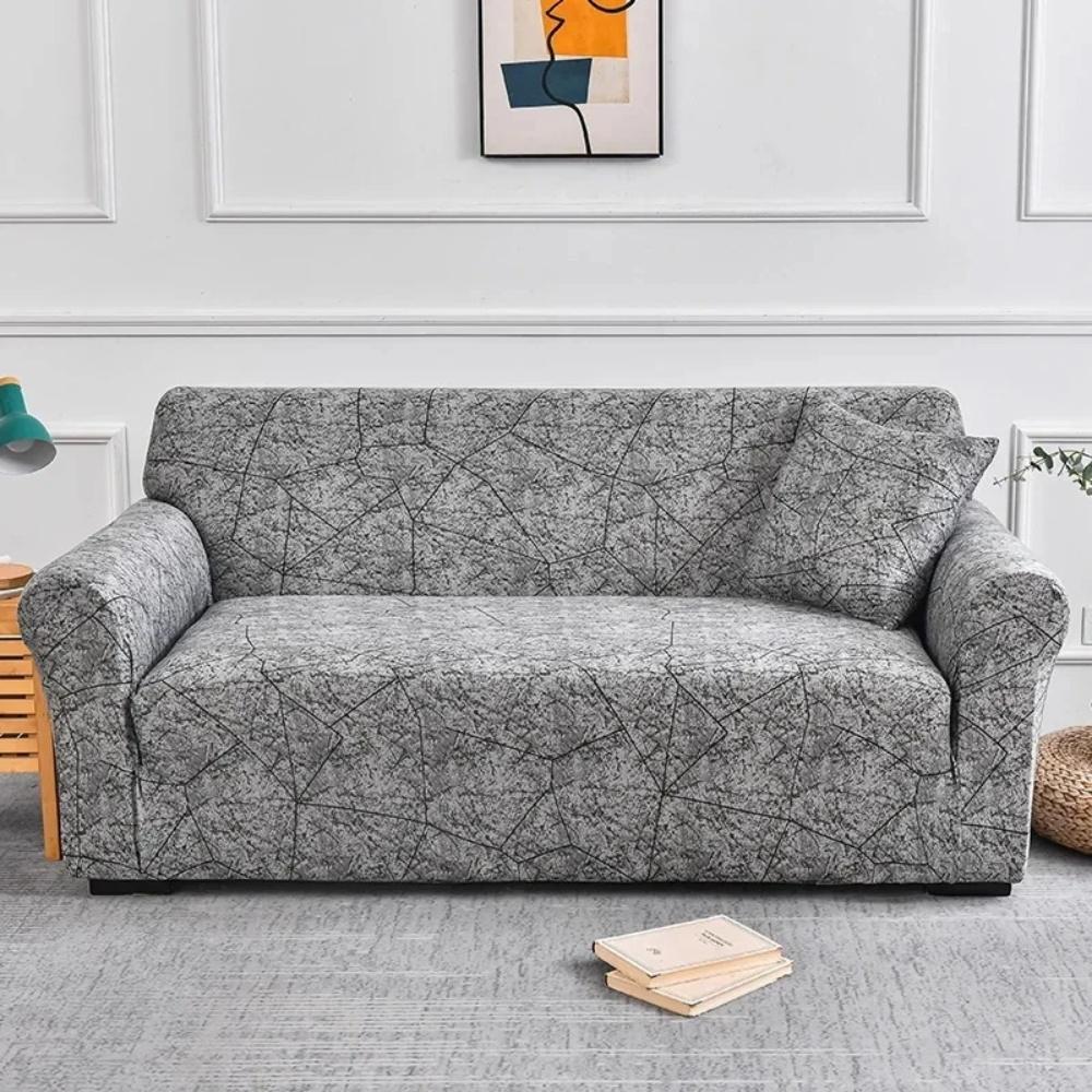1pc Printed Elastic Sofa Cover Antidirty Spandex Sofa Cover Furniture Protector for Bedroom Office Living Room Home Decor