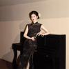 1011 Spring and Summer New Sleeveless Long Fashion Improved Women's Mom Cheongsam Women's Daily Dress Skinny