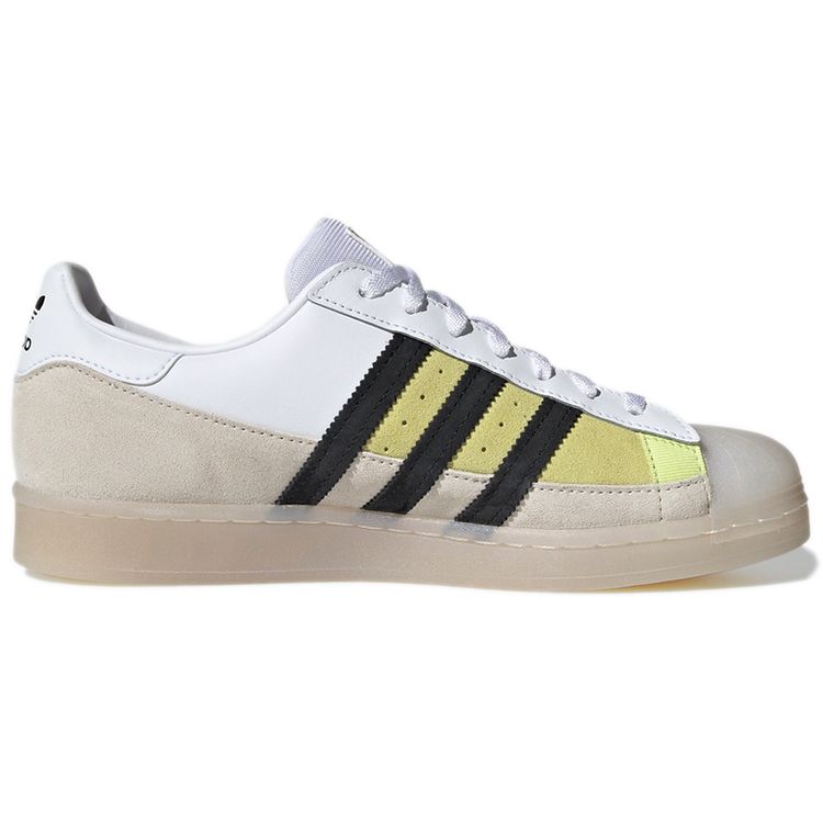 Adidas Originals Superstar Retro Versatile Casual Durable Low-Top Skate Shoes Unisex Sneakers Khaki White GX2887