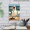 2D Flat, Retro Screaming Seagull Metal Sign - Durable Aluminum Coastal Beach Decor, Beach House Decor, Coastal Kitchen, Nautical Themed Room, Patio