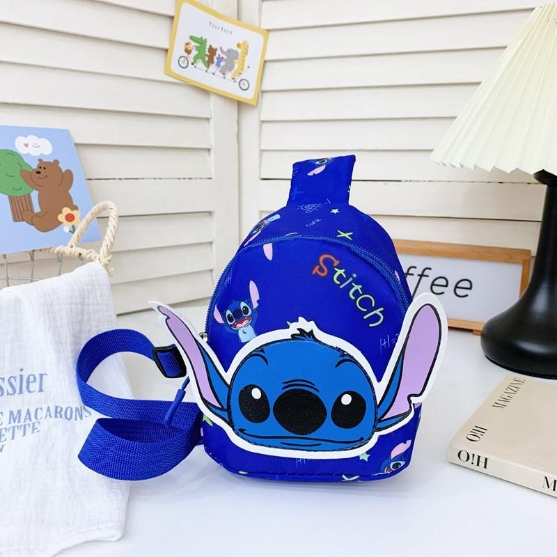 Lilo Stitch Cartoon Kids Chest Bag With Polyester Material For Daily School Use