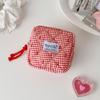 Cherries Decoration Sanitary Pad Storage Bag Water Resistant Practical Polyester Organizer For Travel Cosmetic