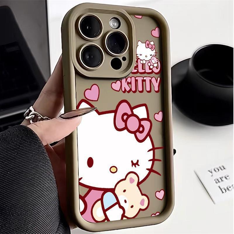 Explosive TEMU/Xiyin/TikTok Sanlio TK Cat Hello Kitty for Apple 16 Mobile Phone Case Ladder