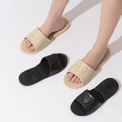 Chinelos de Viagem Leves da Moda Femininos 2025 Verão Abertos na Ponta Macios de EVA Chinelos de Banheiro Femininos Conforto Casual Antiderrapantes Chinelos de Dedo Femininos