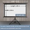60/72/84 Inches Curtain HD Mobile Portable Tripod Screen Projection Screen Entertainment Projector