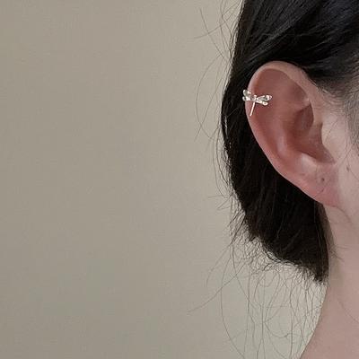Mori Three-Dimensional Dragonfly Earbone Clip Female Simple Sweet Cute Fashion Personality Versatile Earrings Earrings
