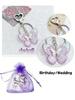 Purple Butterfly Keychain Bag Charm – Perfect Party Favor or Gift for Birthdays and Christenings