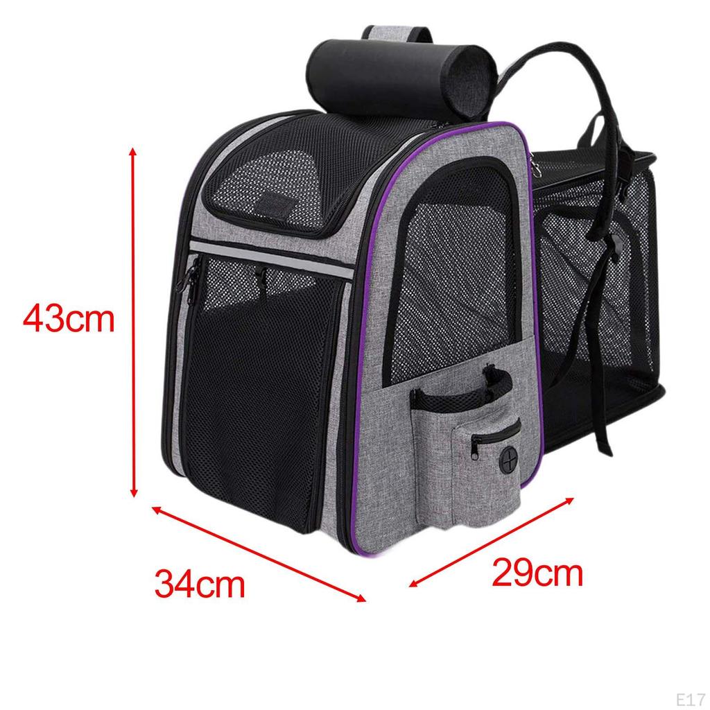 Dog Backpack Carrier,Pet Travel Bag,Expandable Large Capacity Carrying Bag for Small Dogs and