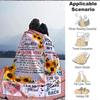 1pc To Daughter Love Envelope Blanket, Lightweight Flannel Throw For Sofa, Bed, Travel, Camping, Livingroom, Office, Couch, Chair, And Bed,