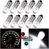 cciyu 10X Xenon White BA9S LED Lamp Instrument Cluster Panel Dash Light Bulbs Bayonet 56-76 For Ford For Dashboard Gauge cluster Speedometer Odometer