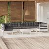 Vidaxl 8-Cz. Garden Lounge Set, With Cushions, White