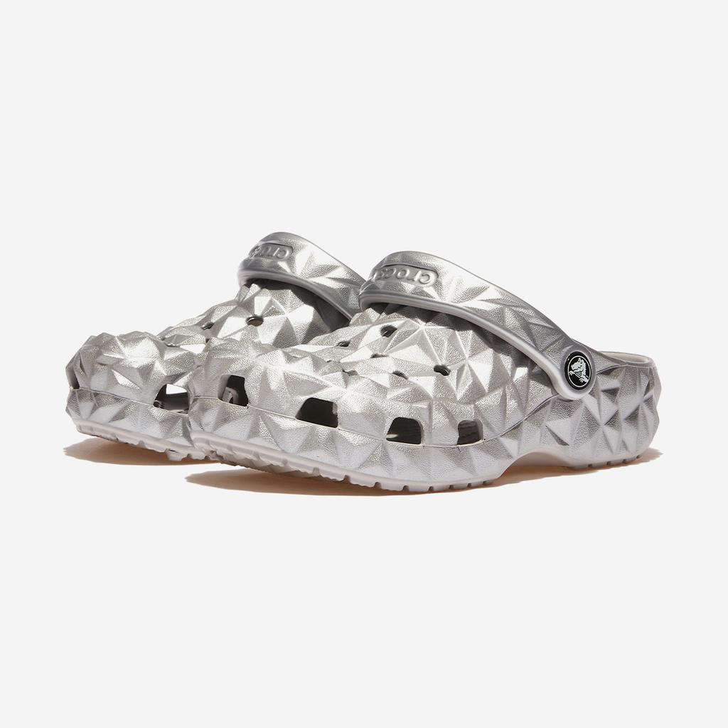 Crocs Classic Metallic Geometric Clogs CRS210002-1010104235, Popular Shoes In Korea