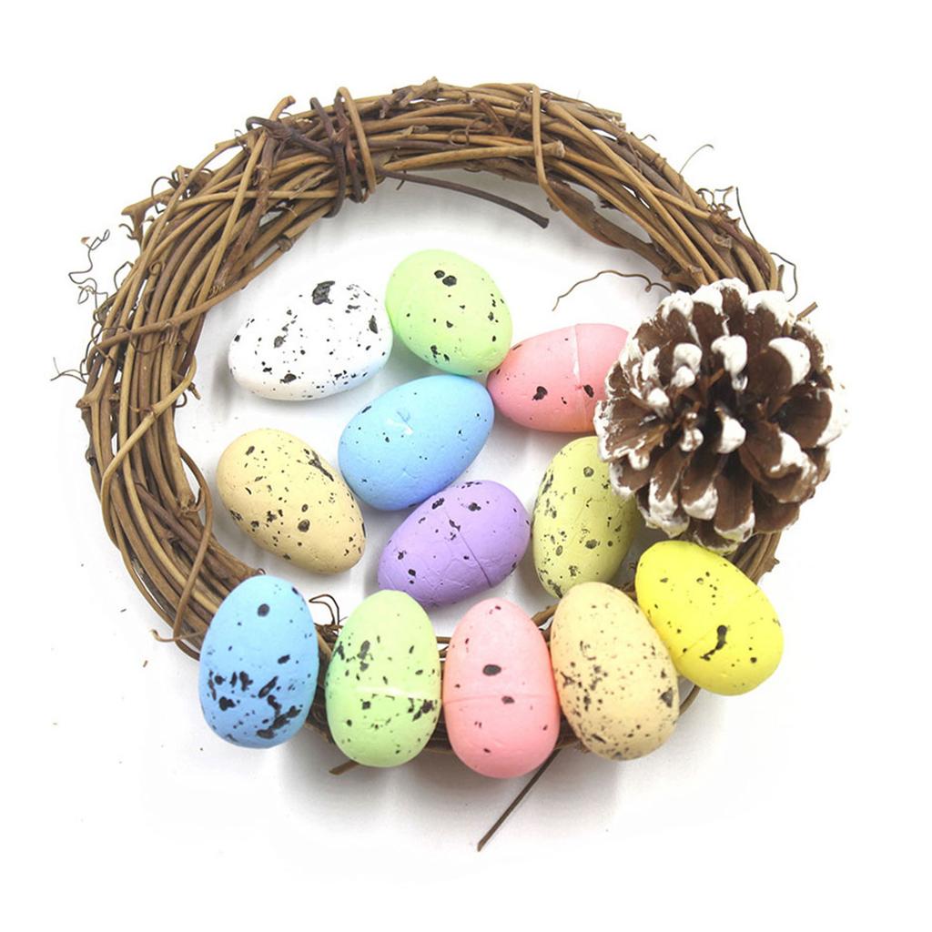 DIY Colorful Foam Egg Wreath Accessories Various Sizes of Spotted Pigeon Eggs 2.4cm Easter Eggs (1 pack) 100 Eggs