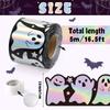 Holographic Ghost Halloween Bulletin Board Border Roll With Iridescent Effect For Classroom Party Home Wall Decor