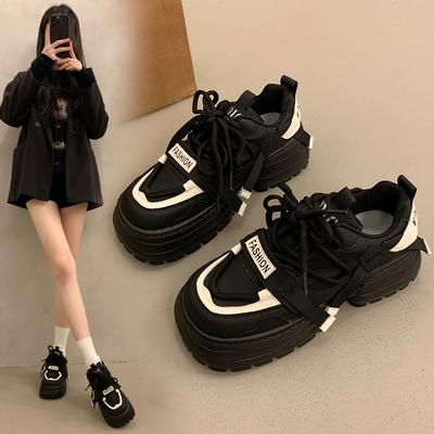 2025 New Women Thick Soled Shoes Vulcanized Sports Running Shoes Breathable Casual Comfortable Height Increasing Shoes