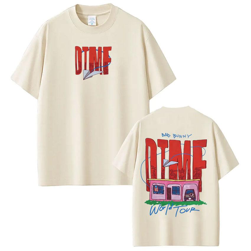 Singer Bad Bunny DTMF World Tour 2026 Print Tshirt Men Women Fashion Casual Short Sleeved Tshirts Oversized Comfort Tshirts