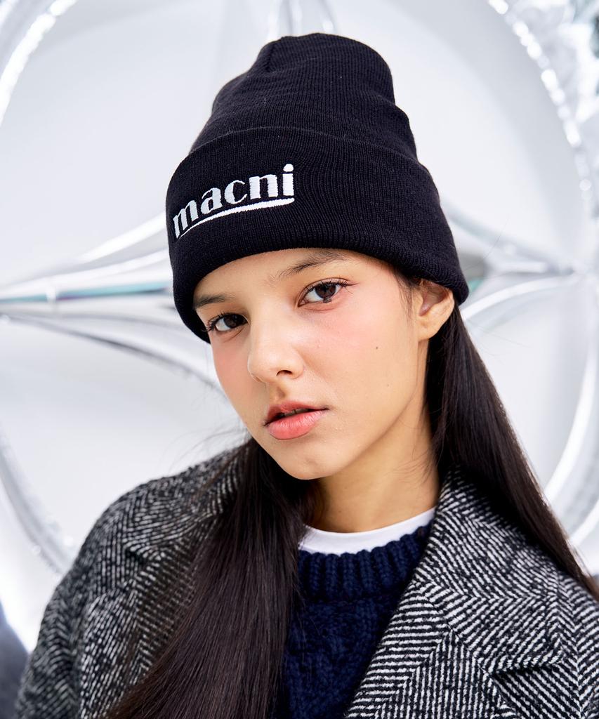 Makeuni Logo Knit Beanie_Black