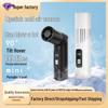 Portable Mini Lipstick Handheld Fan: Cross-Border, High-Speed, Folding, Rotating Fan for Outdoor Travel