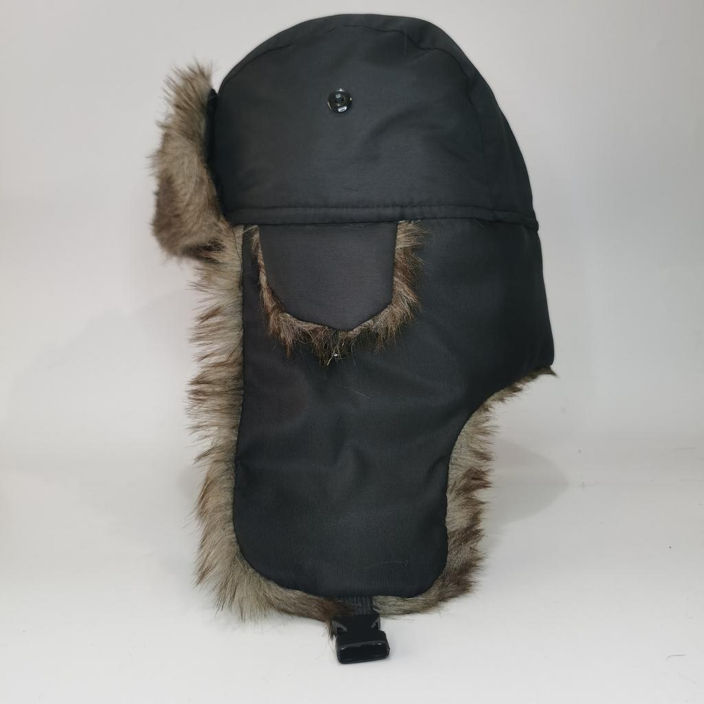 Ushanka-Style Hat Oxford Cloth Winter Earflap Hat Waterproof Fabric Hat Ear-Flapped Winter Hat