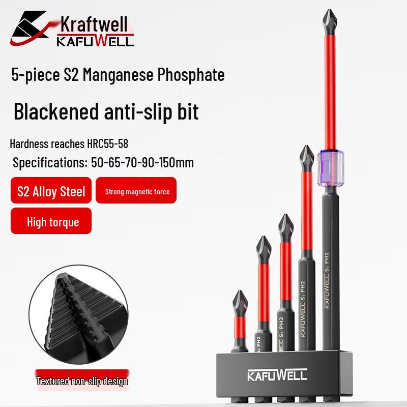 KAFFWELL Magnetic S2 Phillips Screwdriver Bit Set