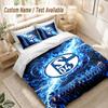 Custom Name Bedding Set 3 PiecesSchalke 04 FC Print Duvet Cover + 2 Pillowcases Soft Bed Decor