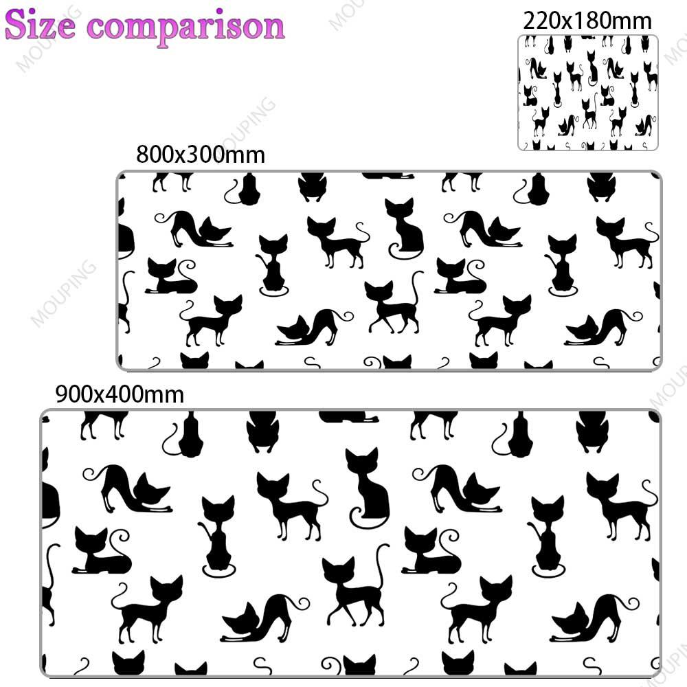 Cartoon Cat Mousepad Gamer Girl Office Carpet Kawaii Cute Desk Accessories Pink Deskmat Mouse Pad Anime Keyboard Computer Mouse