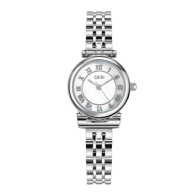 High-Value Retro Roman Dial Casual Quartz Waterproof Steel Belt Watch