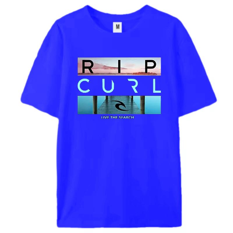 Selling Rip Live the Search Beauty Curl Logo Men's T-Shirt Summer Amazing Quality 100% Cotton White Top Tees Male New T-Shirt