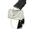 Niche Design New Style Metal Rope Buckle Genuine Leather Woven Tote Bag One-shoulder Portable Large-capacity Retro Women's