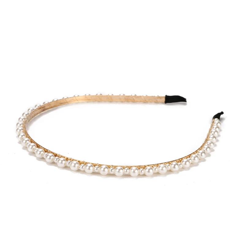 Neues Perlen-Haarband Damenmode Einfaches Rutschfestes Stirnband Elastisches Make-up Waschgesicht Reif Haarband Mädchen Haarschmuck