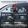 4G 2K Dual-Lens Dash Cam, 3-Inch Screen, WiFi, GPS Tracking, Remote Live Video Via Phone, 12-24V Power Supply, Car Camera