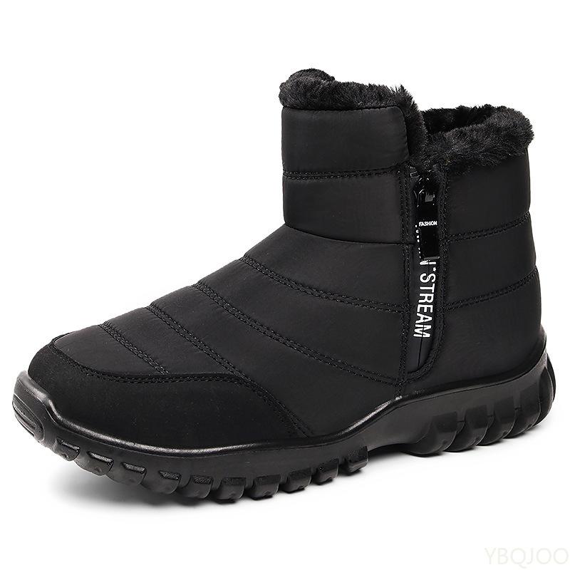 New Men's Cotton Shoes with Anti Cold Warm Boots Men's High Top Warm Comfortable Boots Thick Simple Casual Snow Boots
