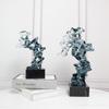 Modern Transparent Taihu Stone Sculpture for Model Rooms, Offices, and Living Spaces